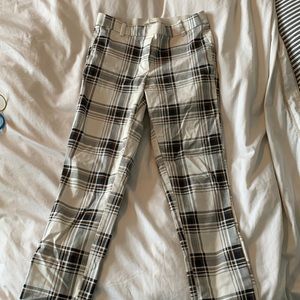 Plaid h&m elastic pants